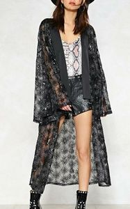 What A Star Sequin Kimono Duster